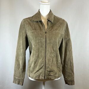 St. John's Bay Women's Washable Suede Jacket in Taupe Size M